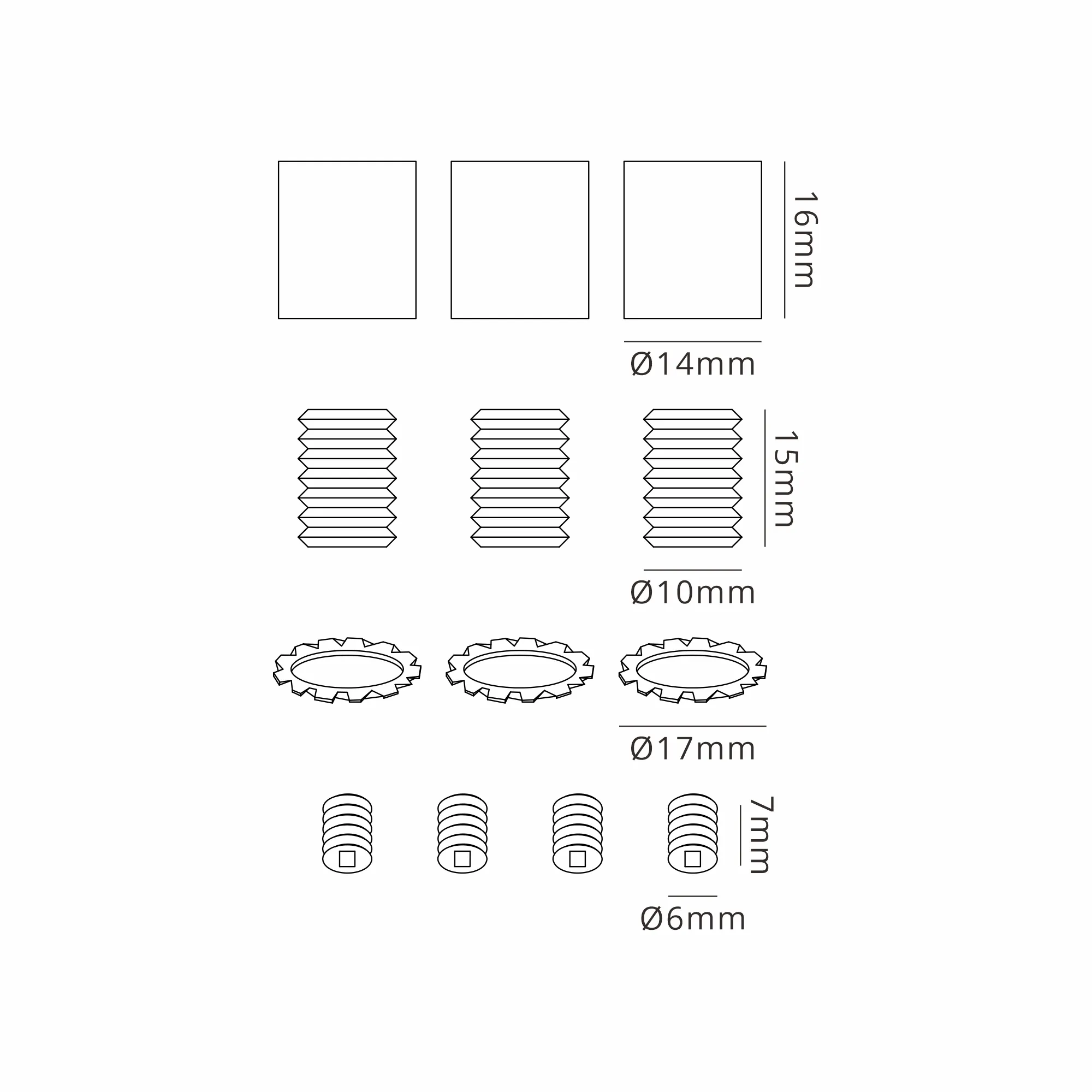 Hayes Metal Cable Grip Kit (3pcs) Antique Copper D0893  Deco Hayes Accessories